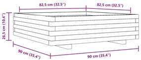 Ζαρντινιέρα Κήπου 90x90x26,5 εκ. από Εμποτισμένο Ξύλο Πεύκου - Καφέ