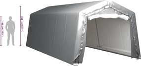 vidaXL Τέντα Αποθήκευσης Γκρι 300 x 750 εκ. Ατσάλινη