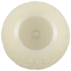 GloboStar® CANDLE 79537 Διακοσμητικό Realistic Κερί με LED Εφέ Κινούμενης Φλόγας - Μπαταρίας 3 x LR1130 Θερμό Λευκό 2700K Μπεζ D6 x H5cm