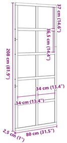 Πόρτα Αχυρώνα 80x208 εκ. από Μασίφ Ξύλο Πεύκου - Καφέ