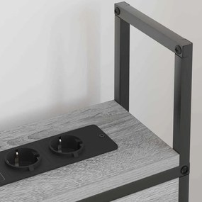 vidaXL Κεφαλάρι Αποθήκης με Σταθμό Φόρτισης Γκρι sonoma