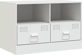 vidaXL Έπιπλα Τηλεόρασης 2 τεμ. Λευκό 67 x 39 x 44 εκ. από Χάλυβα