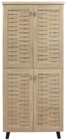 Παπουτσοθήκη-ντουλάπα MANTAM 24 ζεύγων χρώμα sonoma 78x40x170,5εκ 78x40x170.5 εκ.