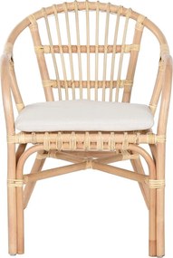 Σετ Τραπέζι με 2 Καρέκλες Home ESPRIT Λευκό Φυσικό 50 x 50 x 50 cm