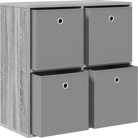 vidaXL Πλαϊνό γραφείο Γκρίζο Σονομα 68,5 x 32 x 67 εκ