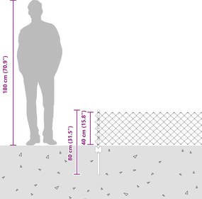 vidaXL Συρματόπλεγμα Περίφραξης με Πάσσαλο 10 x 0,4 m