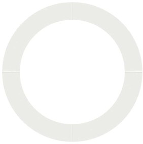 vidaXL Ισιωμένος Λευκός Κύκλος Δέντρου Ø90/120 εκ από Χάλυβα.