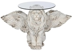 Βοηθητικό Τραπέζι DKD Home Decor Γκρι Κρυστάλλινο Μαγνήσιο 96 x 52 x 62 cm