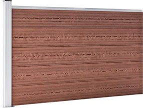 vidaXL Πάνελ Περίφραξης Καφέ 175 x 105 εκ. από WPC