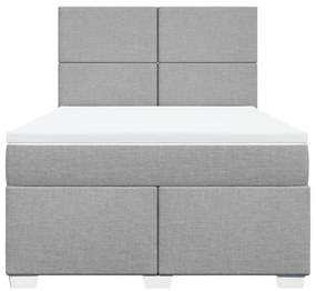 ΚΡΕΒΑΤΙ BOXSPRING ΜΕ ΣΤΡΩΜΑ ΑΝΟΙΧΤΟ ΓΚΡΙ 140X190 ΕΚ. ΥΦΑΣΜΑΤΙΝΟ 3290476