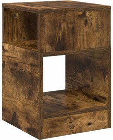 vidaXL End Table Καπνιστό Δρύς 30,5 x 30 x 45 εκ Επεξεργασμένο ξύλο