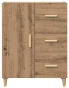 vidaXL Πλαϊνό γραφείο με συρτάρι artisan δρυς 34 x 69.5 x 90 εκ