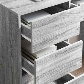 vidaXL Γραφείο Γκρίζο Σονομα 90 x 37,5 x 75 cm Επεξεργασμένο Ξύλο