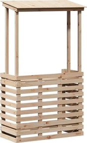 vidaXL Τραπέζι Μπαρ Κήπου με Οροφή 112,5x57x195,5 εκ. Μασίφ Πεύκο