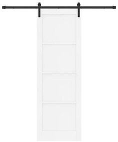 vidaXL Συρόμενη Πόρτα Λευκό και μαύρο 78 x 232 cm