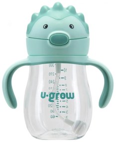 U-Grow UG03-SIP330 Παιδικό Ποτηράκι με Λαβές και Καλαμάκι από Πλαστικό 330ml