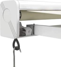 vidaXL Τέντα Πτυσσόμενη Κρεμ 4 x 3 μ. Ύφασμα και Αλουμίνιο