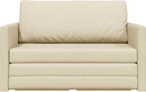 vidaXL Κρεβάτι καναπές 110cm Κρεμ ύφασμα