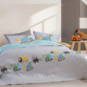 Κουβερλί Παιδικό Fun At Work Grey Nef-Nef Homeware Μονό 180x240cm Microfiber-Polyester