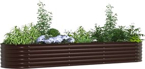 vidaXL Ανεβασμένο Κρεβάτι Καφέ 320 x 80 x 44 cm Ατσάλι