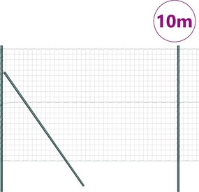 vidaXL Ευρωπαϊκή Στήριξη Φράχτη 10 x 1,6 m PVC-Επικαλυμμένο Ατσάλι