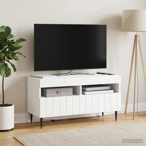 vidaXL Ντουλάπα LED Τηλεόρασης Λευκό Επεξεργασμένο Ξύλο