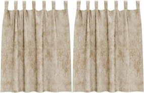 vidaXL Βελούδινες Κουρτίνες 2 τμχ. Κρεμ 140 x 140 cm Βελούδο