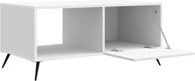 vidaXL Τραπεζάκι σαλονιού Λευκό 90 x 50 x 40 cm Επεξεργασμένο Ξύλο
