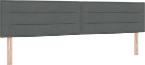 vidaXL Κρεβάτι box spring με στρώμα Σκούρο Γκρι 200 x 200 cm Ύφασμα