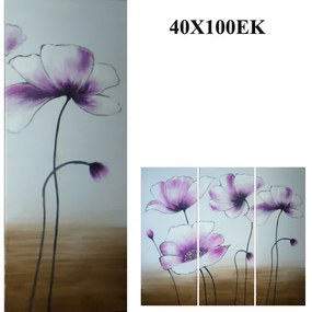 MarHome ΠΙΝΑΚΑΣ ΖΩΓΡΑΦΙΚΗΣ ΛΟΥΛΟΥΔΙA ΜΩΒ 40x100cm  16-13226