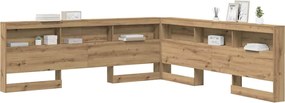 vidaXL Κεφαλάρι Αποθήκης με ράφι Artisan Oak 200 cm Επεξεργασμένο ξύλο