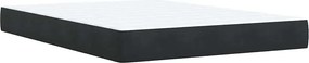 vidaXL Κρεβάτι Boxspring με Στρώμα Μαύρο 140x200 εκ. Βελούδινο