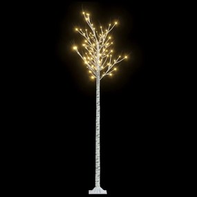 vidaXL Χριστουγ. Δέντρο Εξωτ./Εσωτ. Χώρου 220LED Θερμό Λευκό 2,2μ Ιτιά