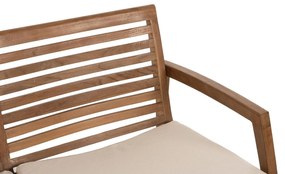 Σετ κήπου Σαλόνι DOVER 4 τεμ Ανακυκλωμένο TEAK Φυσικό με Λευκά Μαξιλάρια