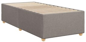 vidaXL Κρεβάτι Boxspring με Στρώμα Taupe 90x200 εκ. Υφασμάτινο