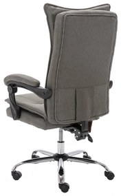 vidaXL Πολυθρόνα Γραφείου Μασάζ Γκρι Υφασμάτινη