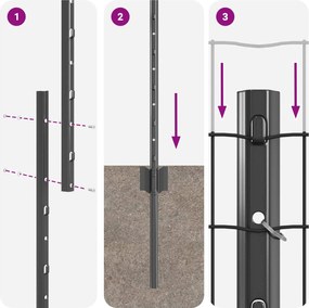 vidaXL Συγκολλητός φράχτης από σύρμα 10 x 1 μ (Π x Υ)