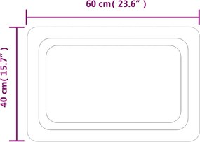 vidaXL Καθρέφτης Μπάνιου με LED 60x40 εκ.