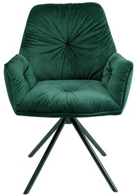 Καρέκλα Με Μπράτσα Mila Πράσινη 60x65x89εκ - Πράσινο
