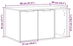 ΤΟΥΑΛΕΤΑ ΓΑΤΑΣ ΠΕΡΙΦΡΑΞΗ ΜΑΥΡΟ 80X50X45 ΕΚ. ΕΠΕΞΕΡΓΑΣΜ. ΞΥΛΟ 857734