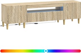 vidaXL Ντουλάπα LED Τηλεόρασης Sonoma Δρυς Επεξεργασμένο Ξύλο