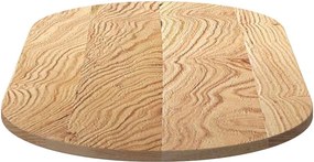 vidaXL Επιφάνεια Τραπεζιού Οβάλ 120x60x2 εκ. από Μασίφ Ξύλο Δρυός