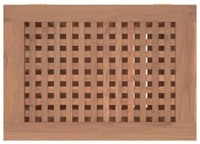 Καλάθι Άπλυτων 50x35x60 εκ. από Μασίφ Ξύλο Teak - Καφέ