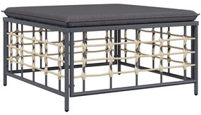 vidaXL Σαλόνι Κήπου Σετ 5 Τεμαχίων Ανθρακί Συνθετικό Ρατάν &amp; Μαξιλάρια