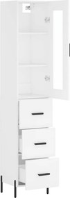 vidaXL Ντουλάπι Λευκό 34,5 x 34 x 180 εκ. από Επεξεργασμένο Ξύλο