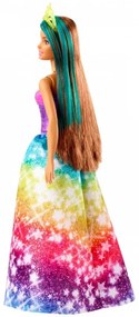 Κούκλα Barbie Dreamtopia, 29cm, Με glitter μπλουζάκι και πολύχρωμη φούστα, Πολύχρωμη