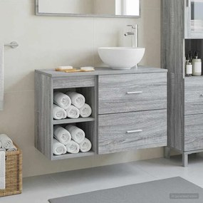 vidaXL Σετ Επίπλων Μπάνιου 2 pcs Γκρι Sonoma Επεξεργασμένο Ξύλο