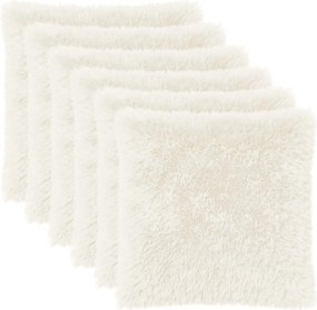 vidaXL Κάλυμμα Μαξιλαριού 6 pcs HEERLEN Λευκό 60 x 60 cm PV Φλίς