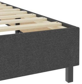 vidaXL Κρεβάτι Boxspring Σκούρο Γκρι 90 x 200 εκ. Υφασμάτινο