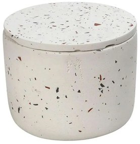 Δοχείο Με Καπάκι TZL112 13x13x9cm White Espiel Cement
